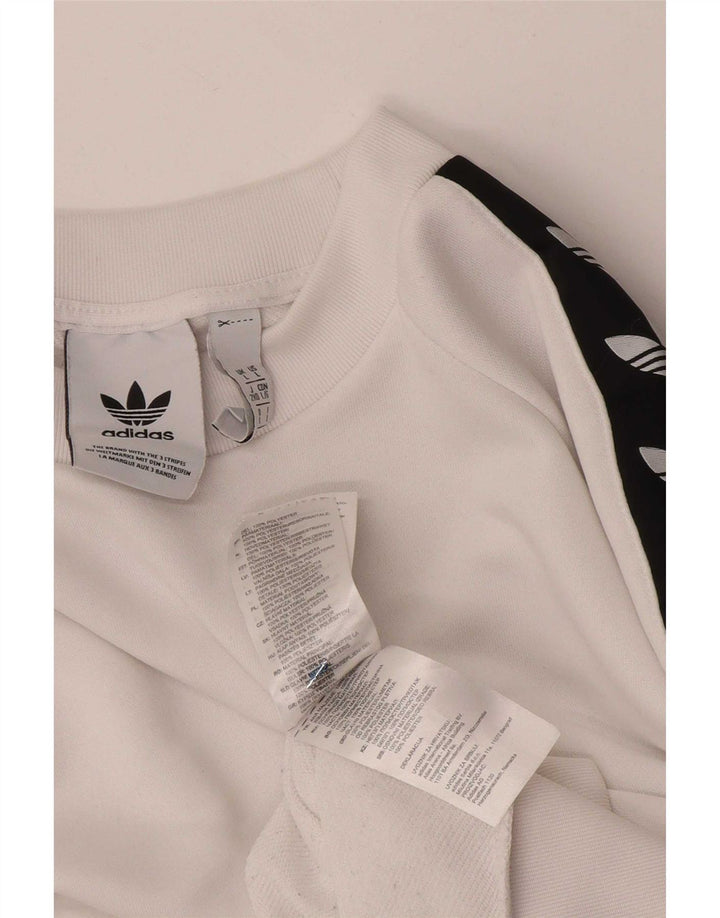 Męska bluza Adidas z grafiką, duża, biała, z blokami kolorów, z poliestru