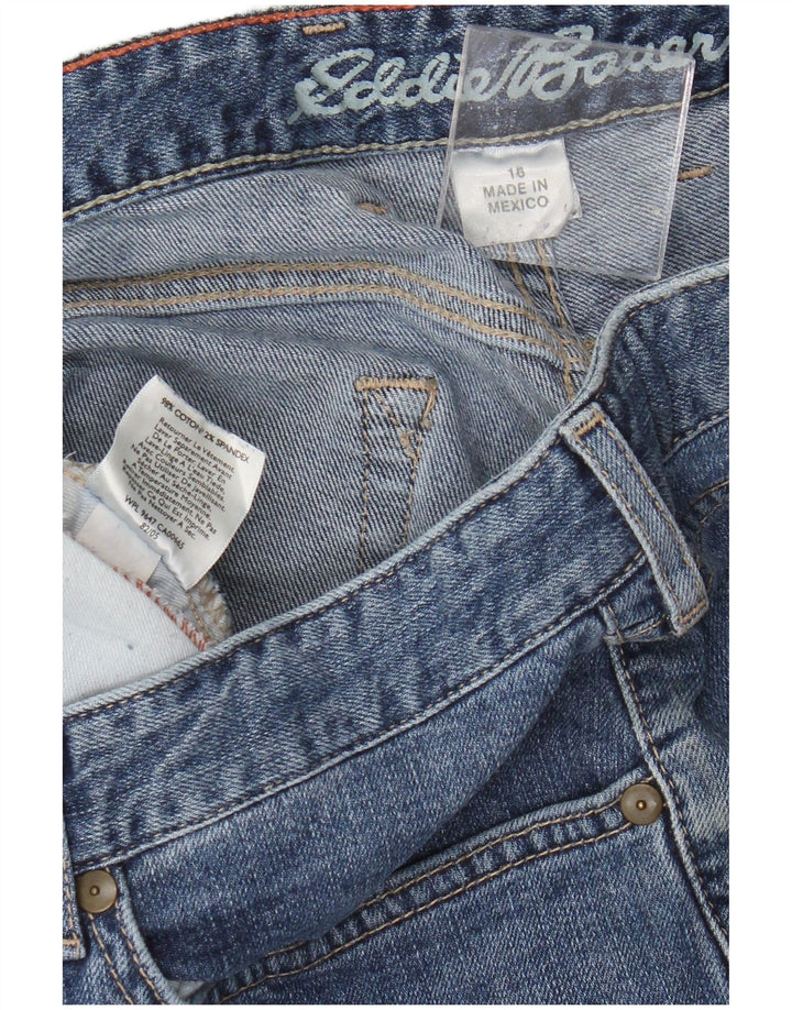 EDDIE BAUER Damskie jeansy typu bootcut US 16 2XL W36 L32 Niebieskie bawełniane