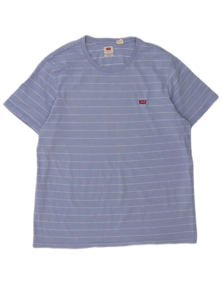 Męski standardowy t-shirt Levi's, duży, bawełniany w niebieskie paski