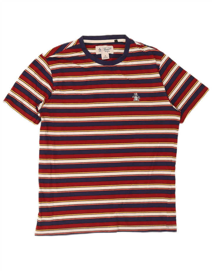 T-shirt męski Penguin Top, średniej wielkości, wielobarwny, bawełniany w paski