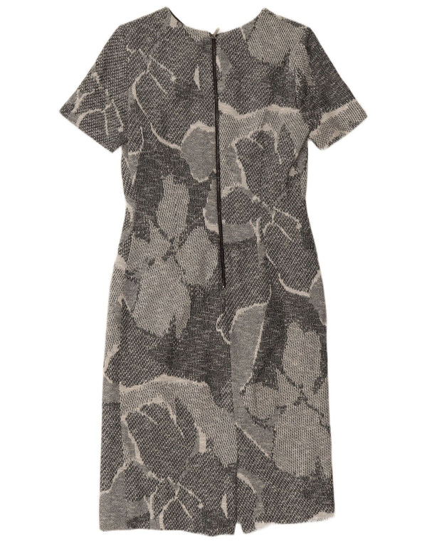 Damska sukienka płaszczowa Hugo Boss UK 12 Średni szary w kwiaty