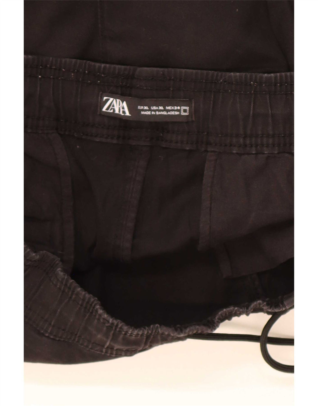 Męskie spodenki chino Zara XL W34, czarne, bawełniane