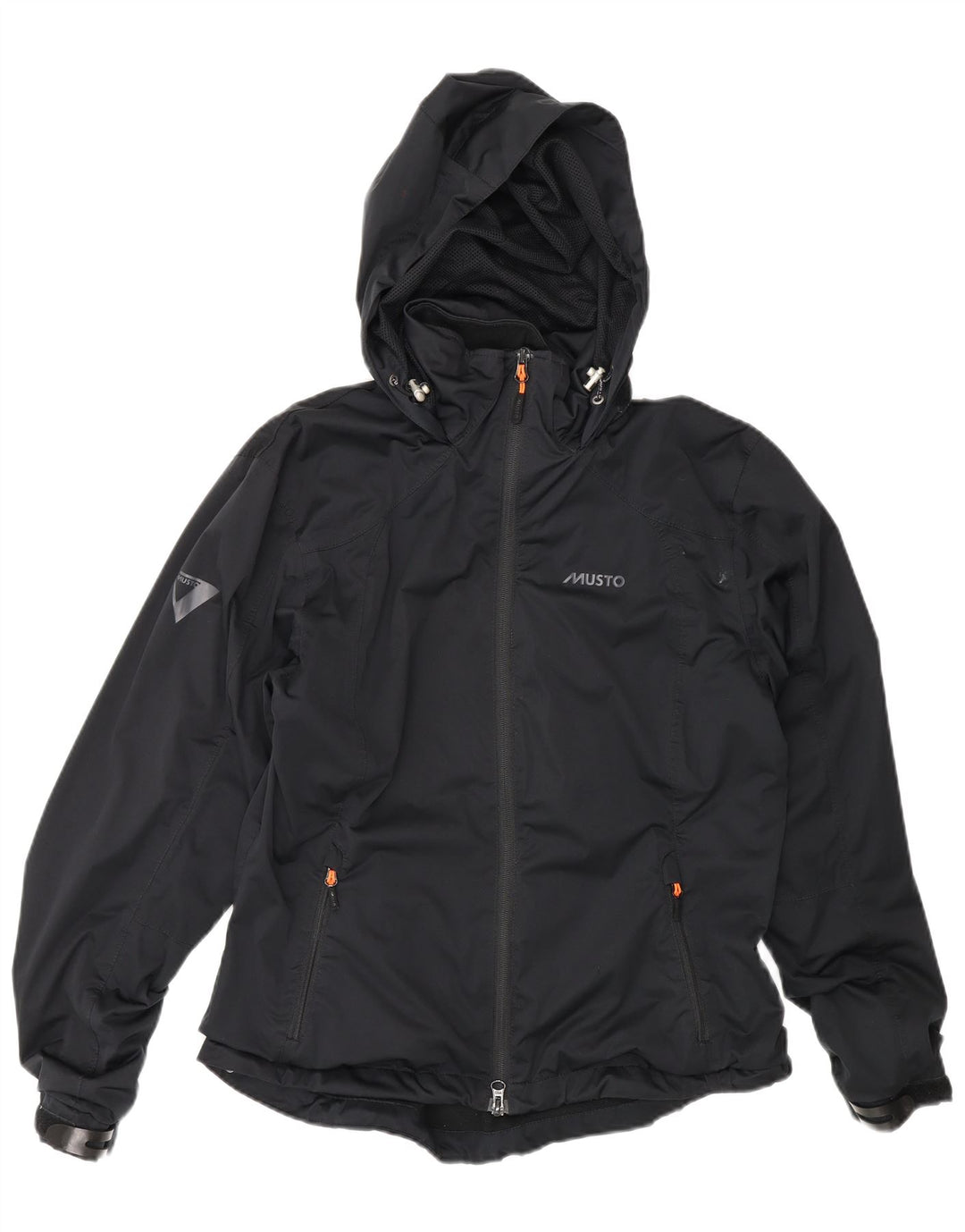 Damska kurtka przeciwwiatrowa z kapturem, oversize Musto UK 10, mała czarna