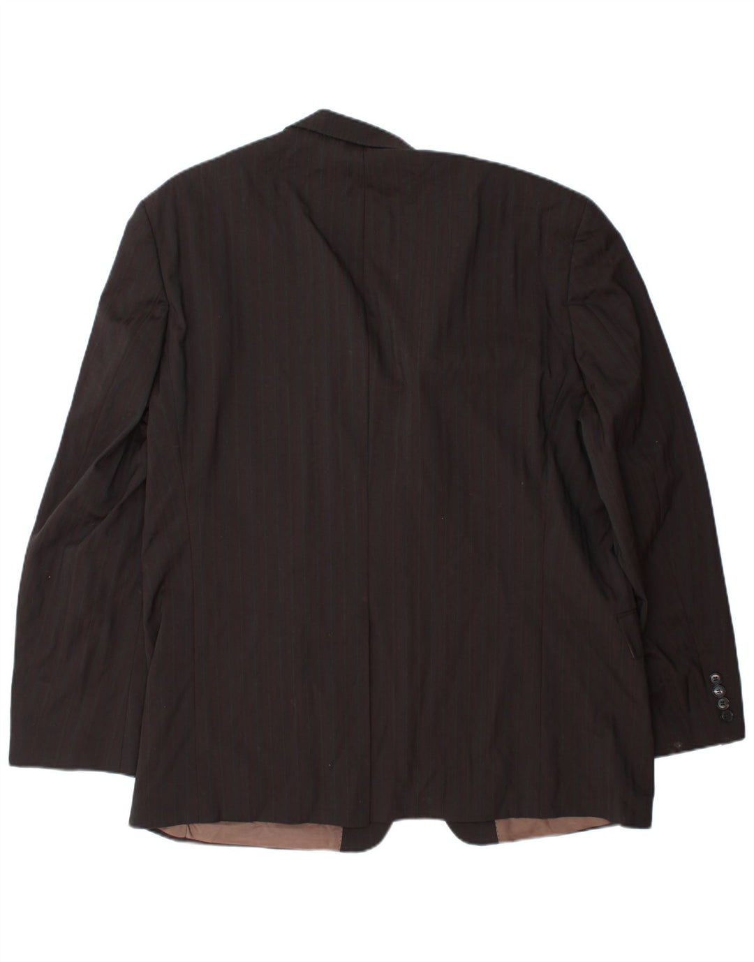 Męska marynarka zapinana na 2 guziki HUGO BOSS EU 58 4XL Brązowa wełna w prążki