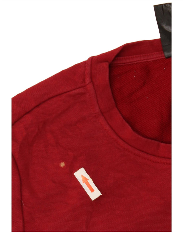 Damska bluza ADIDAS Graphic Jumper UK 8/10 Mała bordowa bawełna