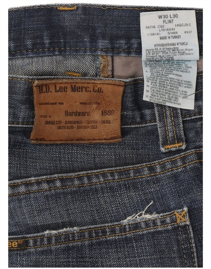 Damskie jeansy Lee Flint Straight W30 L30 Niebieskie bawełniane