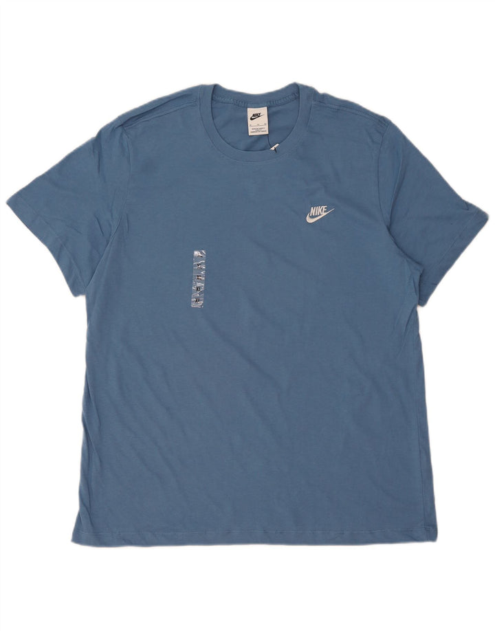 T-shirt męski Nike, XL, niebieski, bawełniany