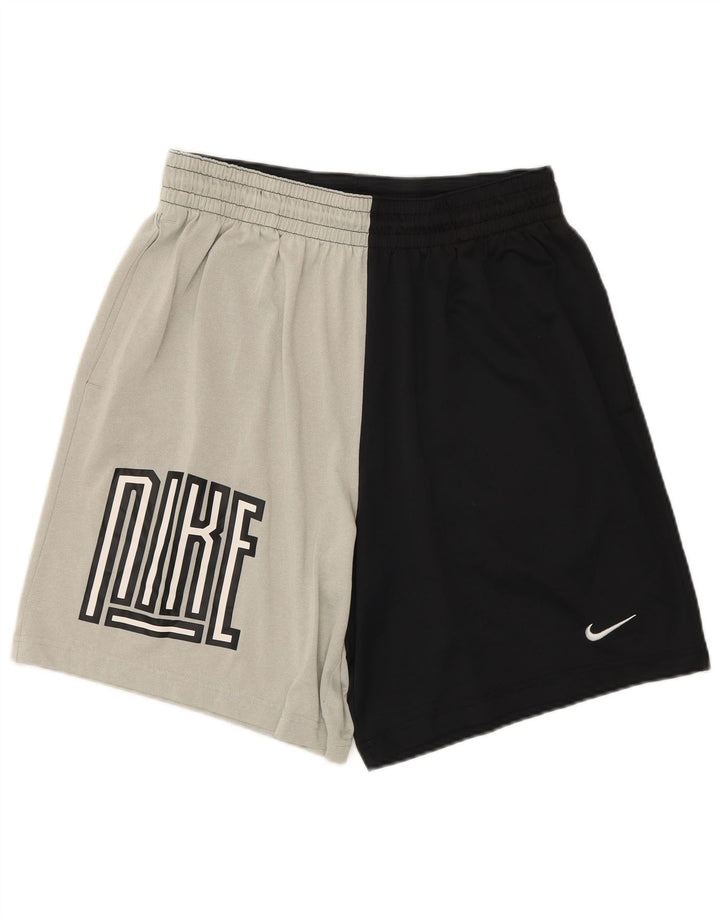 Męskie spodenki sportowe Nike Dri Fit Graphic, duży czarny poliester z blokami kolorów