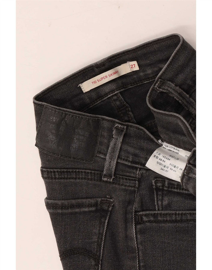 Damskie jeansy Levi's 710 Super Skinny W27 L30 Czarne