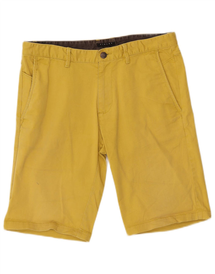 Męskie spodenki Chino Sisley IT 46 Small W32 Żółta bawełna