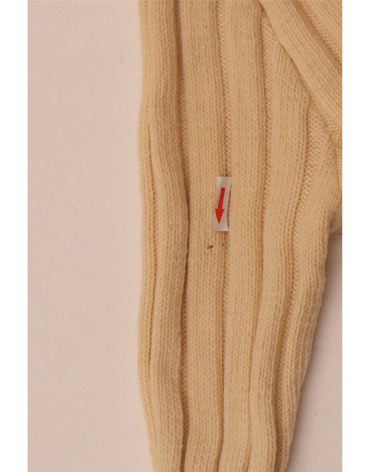 Sweter damski w stylu vintage, rozpinany UK 8, mały, w kolorze złamanej bieli