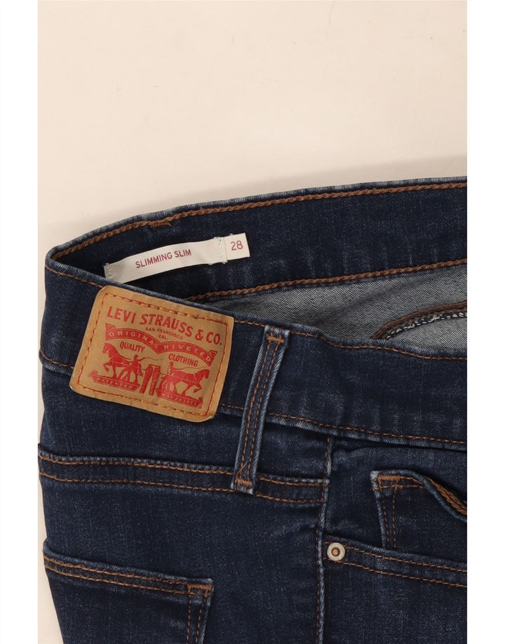 Damskie jeansy wyszczuplające LEVI'S W28 L31 granatowe