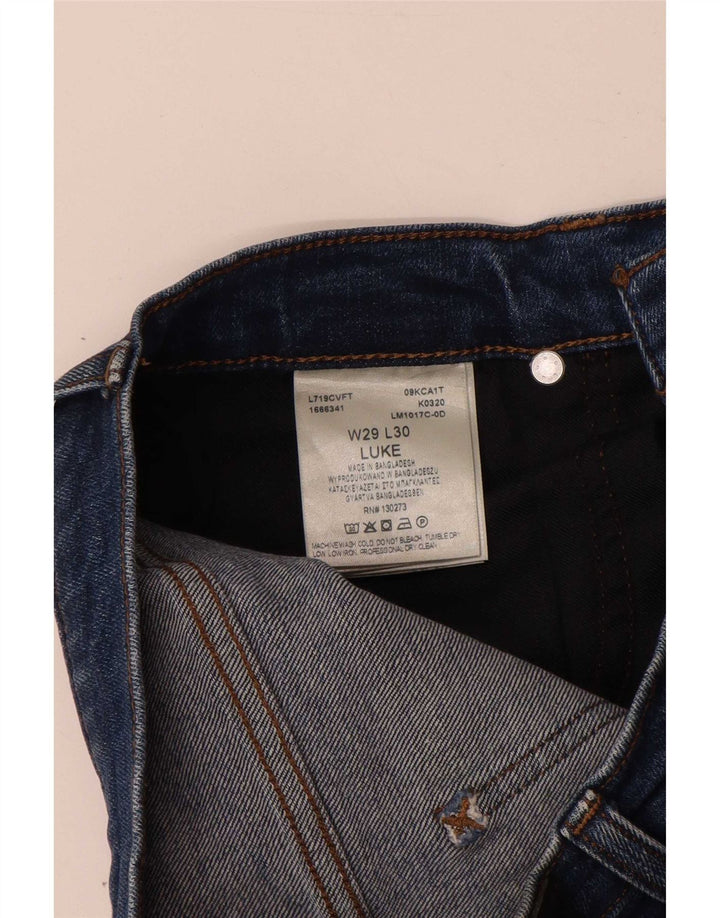 Damskie jeansy Lee Luke Slim W29 L30 Niebieskie bawełniane
