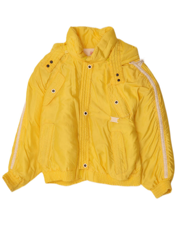 Silvy Womens Graphic Oversized Ski Jacket IT 48 XL Yellow Polyester