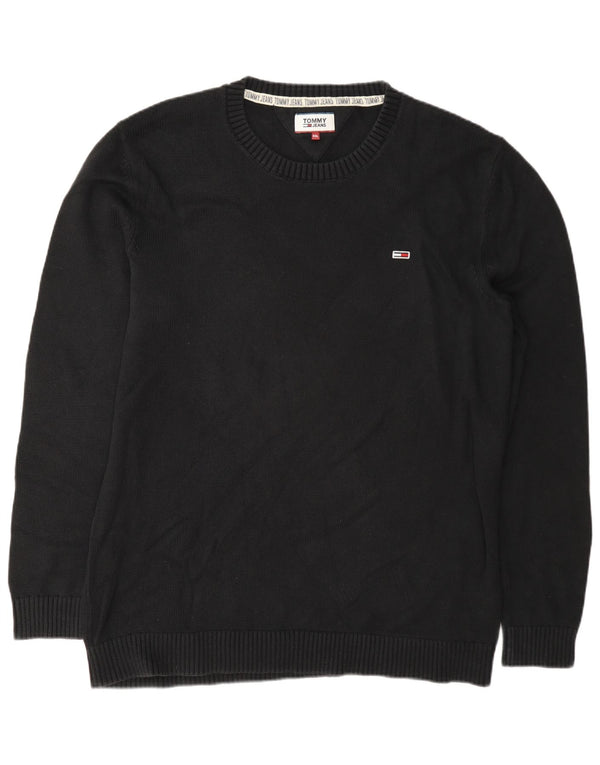 Męski sweter z okrągłym dekoltem Tommy Hilfiger 2XL, granatowa, bawełniana