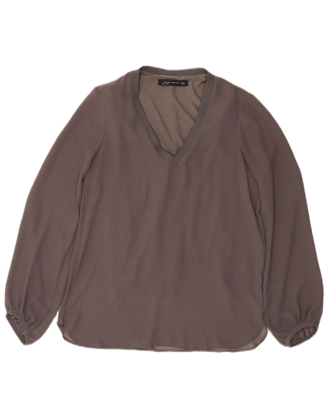 Damska bluzka z długim rękawem Zara UK 6 XS, szara