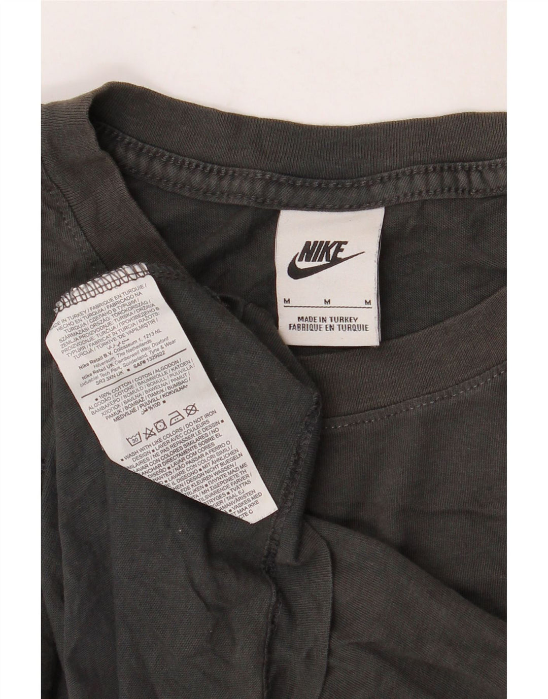 Męski T-shirt z grafiką NIKE Top, średni czarny, bawełniany