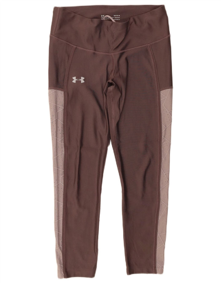 Legginsy damskie Under Armour UK 16, duże, brązowe, z blokami kolorów