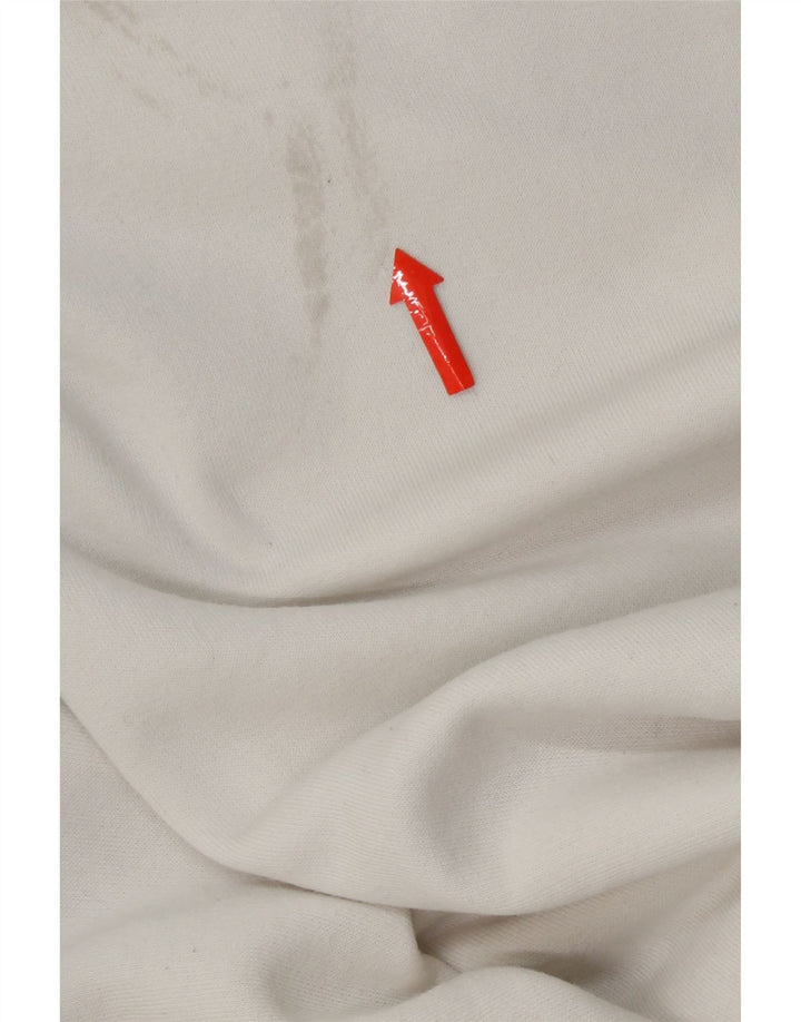 PUMA Womens Crop Oversized Sweatshirt Jumper UK 16 Large White Colourblock Vintage Puma and Second-Hand Puma from Messina Hembry 