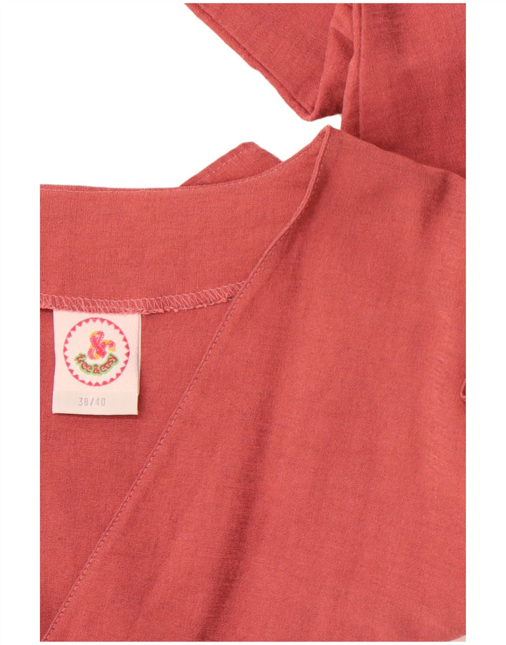 Damski krótki top VINTAGE UE 38/40 Średni różowy wiskoza