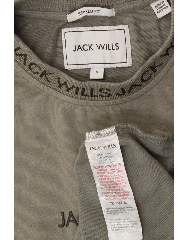 T-shirt męski Jack Wills o swobodnym kroju, średniej wielkości bawełna khaki