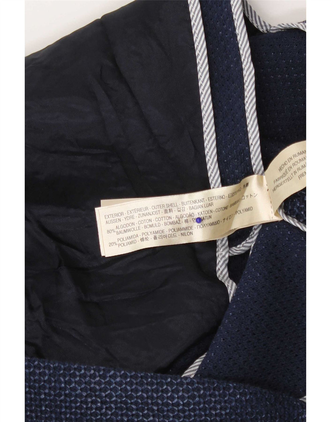 Marynarka damska Massimo Dutti zapinana na 1 guzik EU 36 XS, granatowa, bawełniana