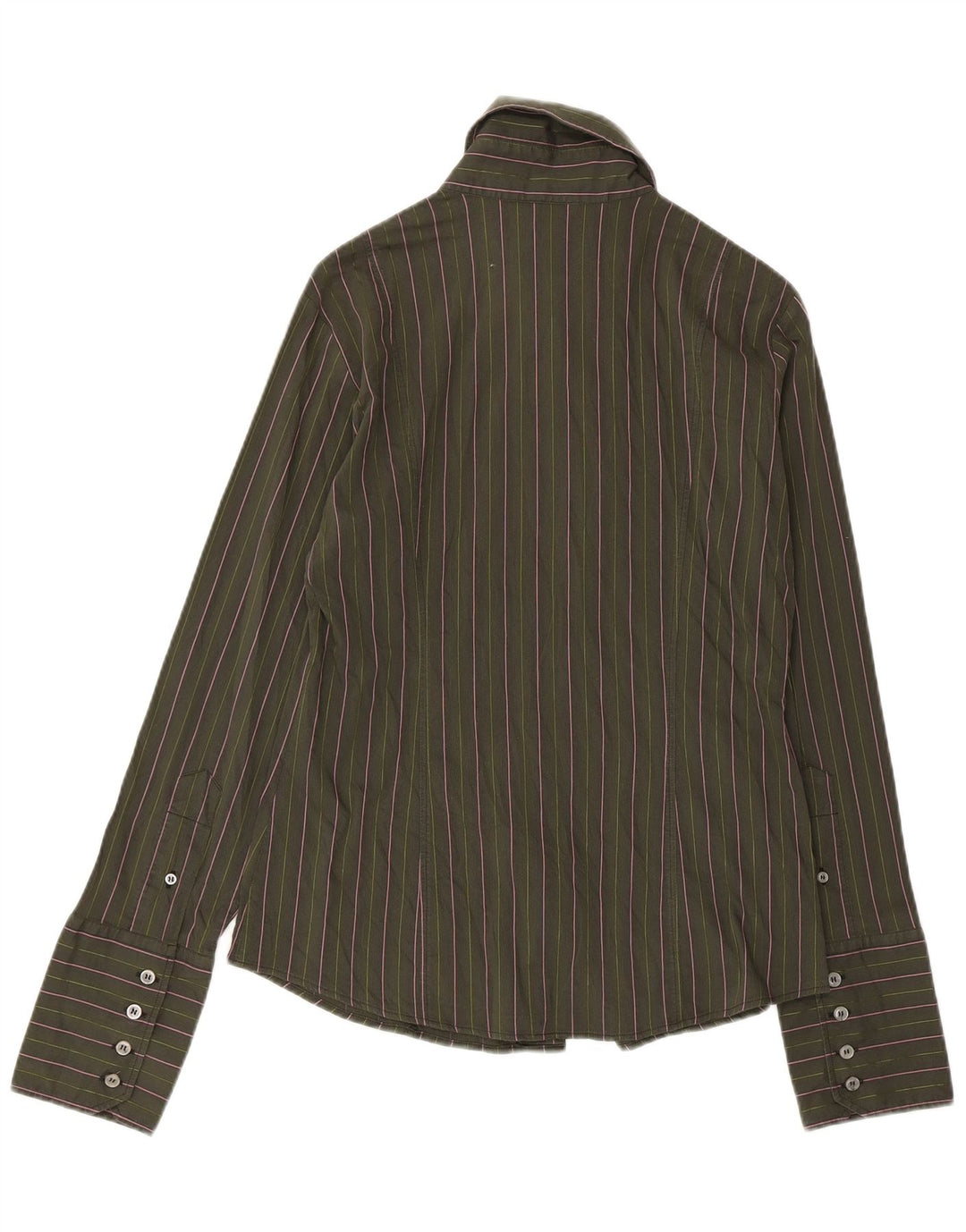 Koszula damska Benetton UK 14, duża, bawełniana w zielone paski