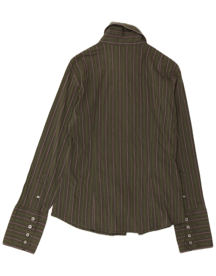 Koszula damska Benetton UK 14, duża, bawełniana w zielone paski