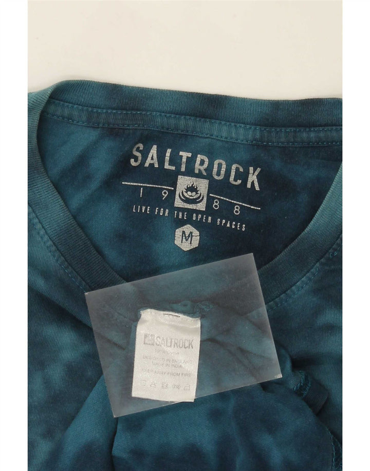 Męska koszulka z grafiką Saltrock Top, średnia niebieska bawełna Tie Dye