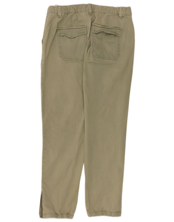 Marks & Spencer Damskie spodnie chino z wysokim stanem UK 14 Large W32 L28 Khaki