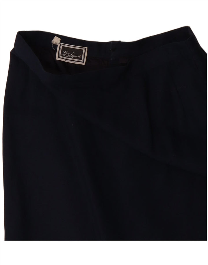 LUISA SPAGNOLI Damska prosta spódnica IT 44 Medium W28 Granatowa