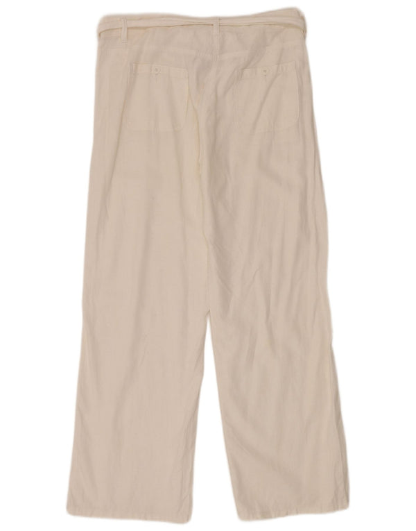 Marks & Spencer Damskie proste spodnie codzienne UK 14 duże W38 L30 białe