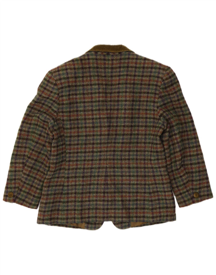 Damska marynarka Burberrys zapinana na 3 guziki IT 46 w dużą kratkę khaki