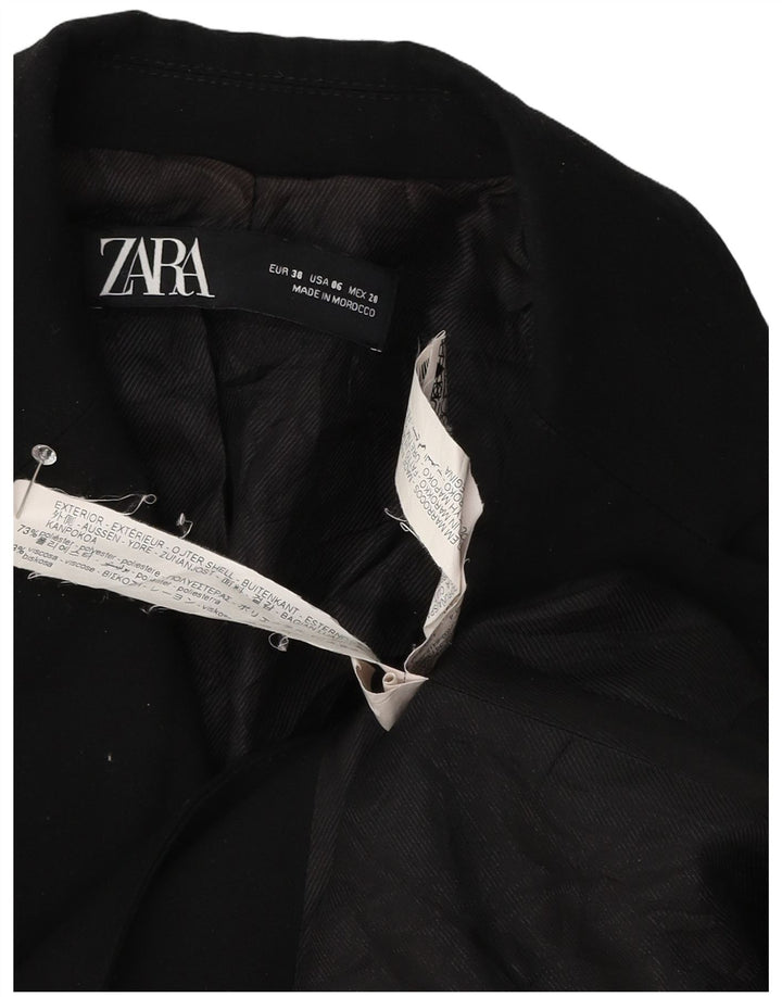 Damska marynarka Zara zapinana na jeden guzik, oversize, EU 38, mały, czarny poliester
