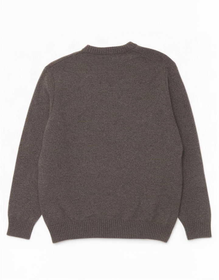 Marlboro Classics Damski sweter z dekoltem w kształcie litery V XL, szara wełna