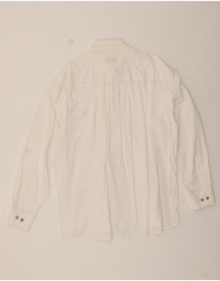 ANGELO LITRICO Mens Shirt Size 41/42 Large Off White Viscose Vintage Angelo Litrico and Second-Hand Angelo Litrico from Messina Hembry 