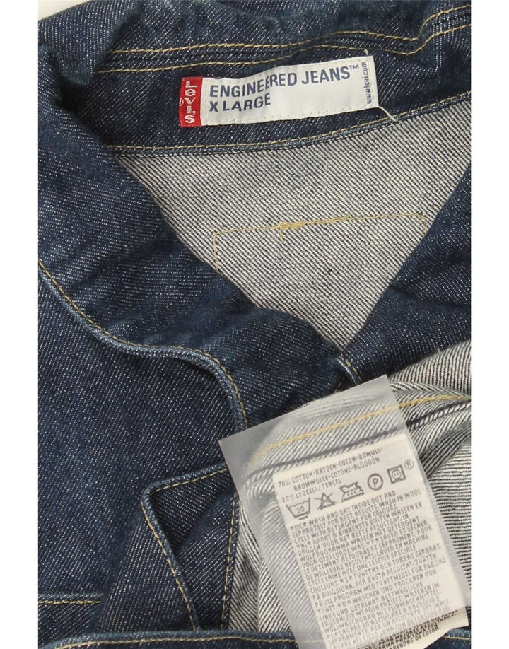 Damska kurtka dżinsowa Levi's UK 42 XL, granatowa, bawełniana
