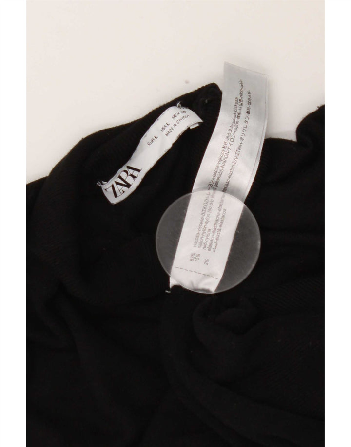 Sweter damski Zara z golfem UK 14, duża czarna wiskoza