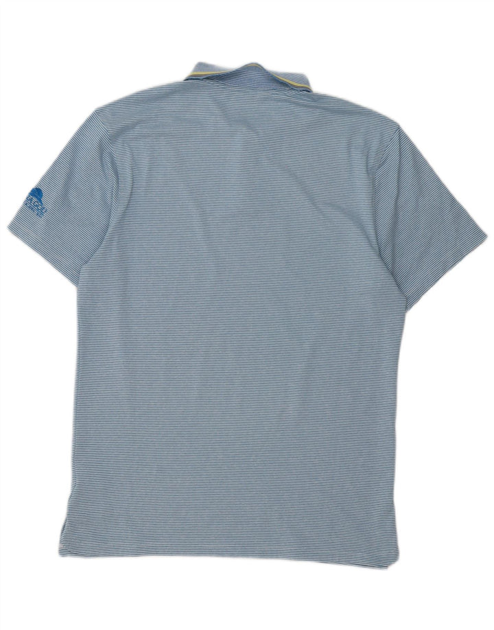 Męska koszulka polo Nike Dri Fit, mała, niebieska, poliestrowa w paski