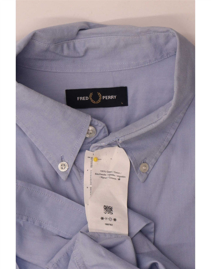 Koszula męska Fred Perry, duża, niebieska, bawełniana