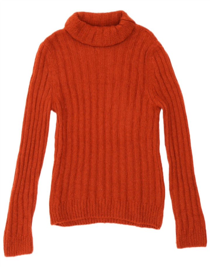 Sweter damski Massimo Dutti z wywijanym dekoltem UK 14, duży pomarańczowy