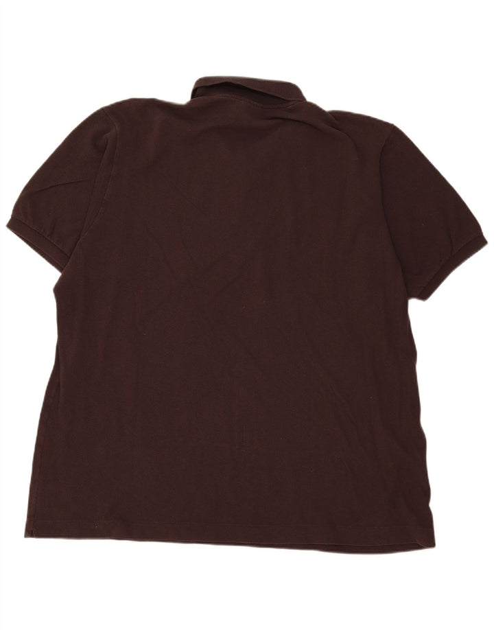 Męska koszulka polo Lacoste, rozmiar 9, 4XL, brązowa, bawełniana
