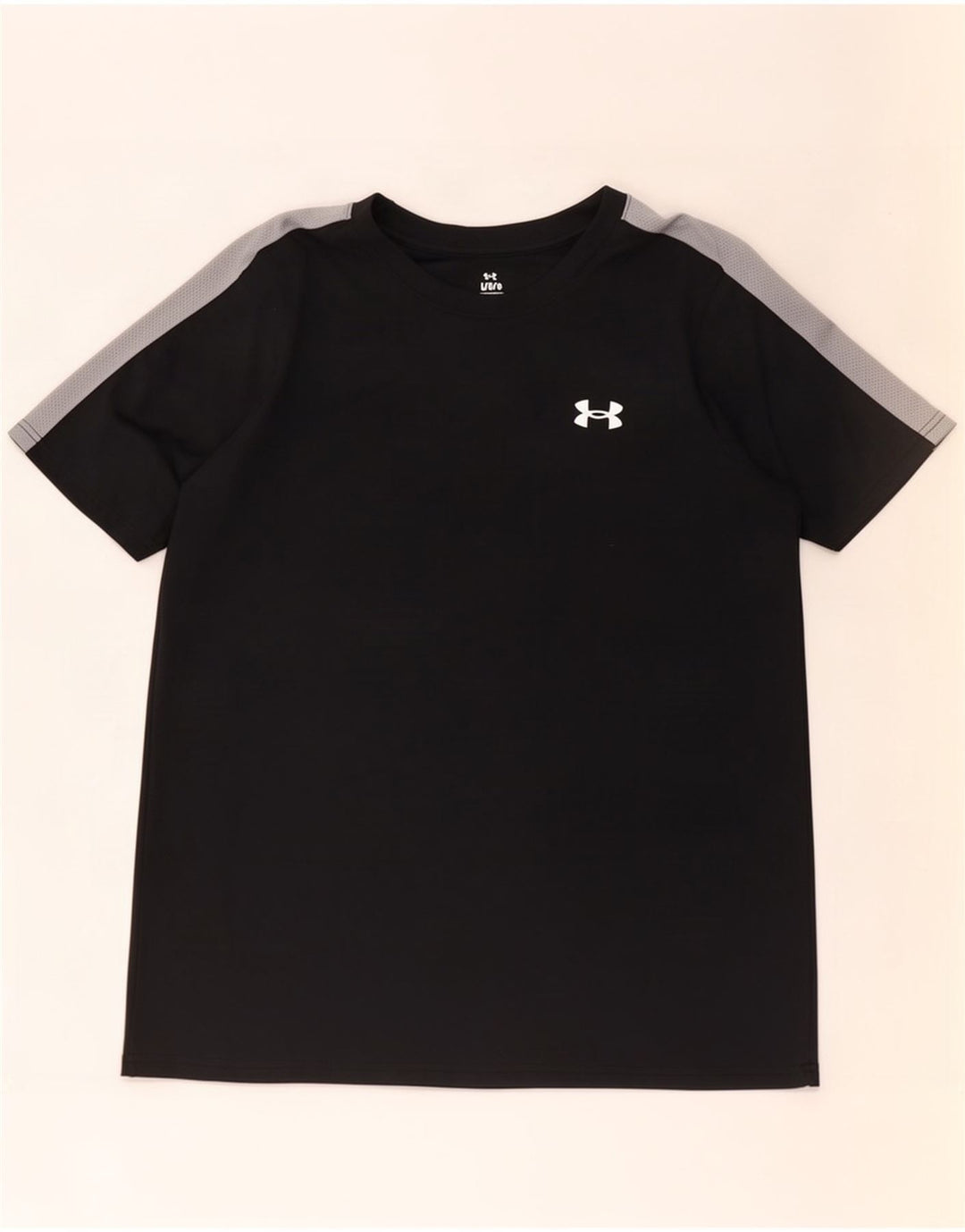 Under Armour Męski T-shirt Top, duży, czarny poliester z blokami kolorów