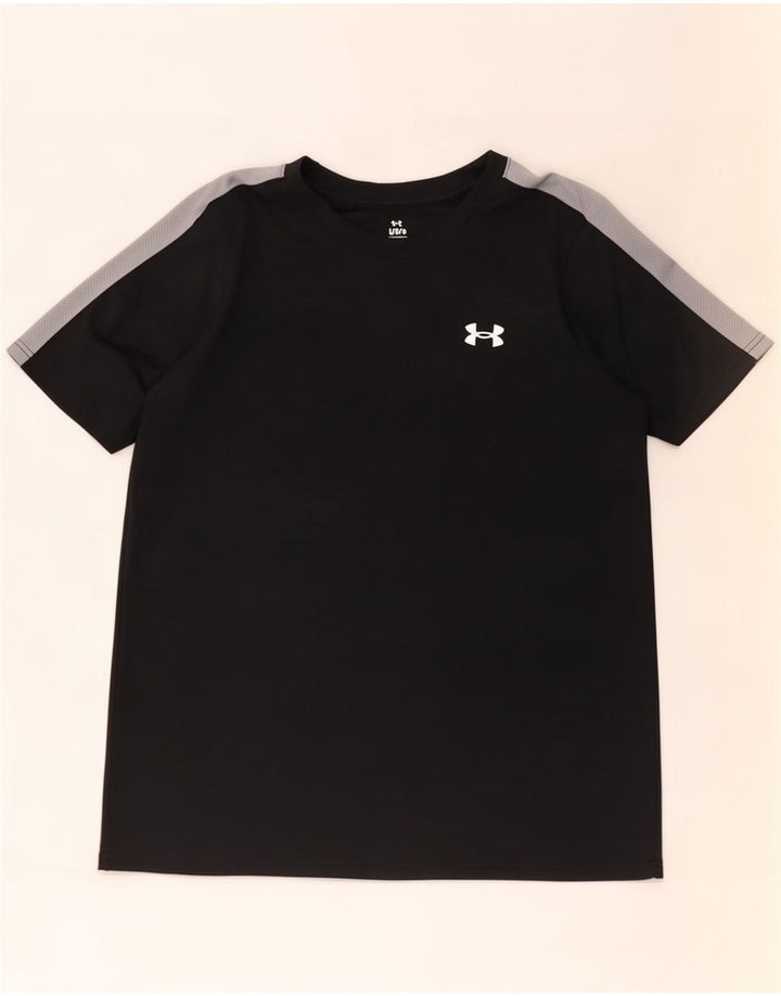 Under Armour Męski T-shirt Top, duży, czarny poliester z blokami kolorów
