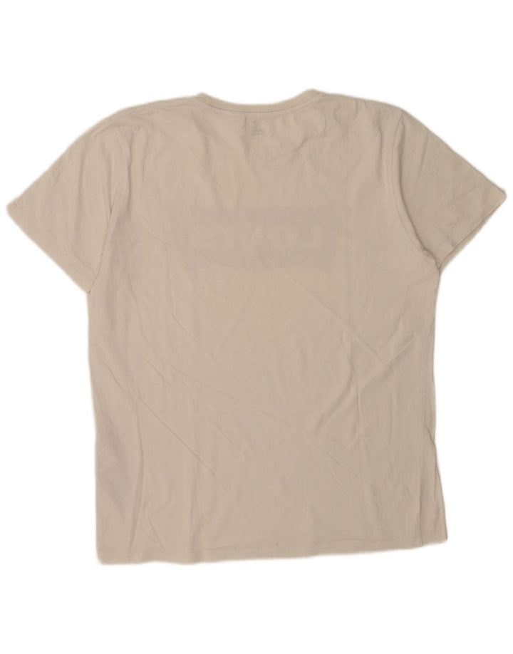 Męski T-shirt z grafiką Levi's, duży, biały, bawełniany