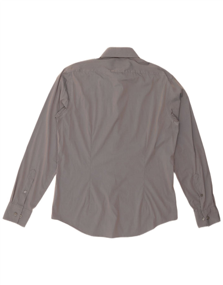 Koszula męska CALVIN KLEIN o dopasowanym kroju, rozmiar 40 15 3/4, średnioszara, bawełniana