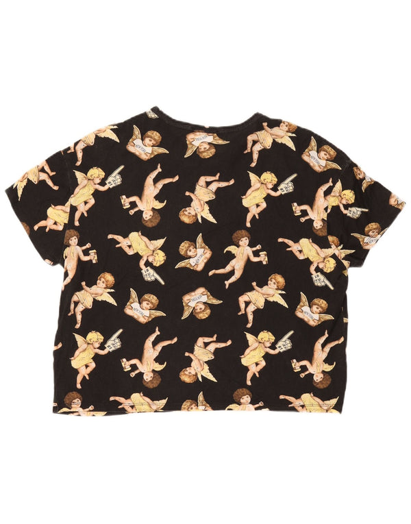 Damska koszulka z grafiką Zara Top UK 14 Medium Black