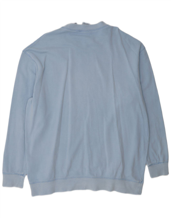 Bluza męska ADIDAS, sweter 2XL, niebieska, bawełniana