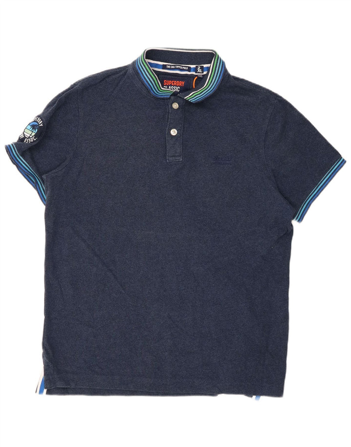 Męska koszulka polo SUPERDRY Graphic 2XL granatowa