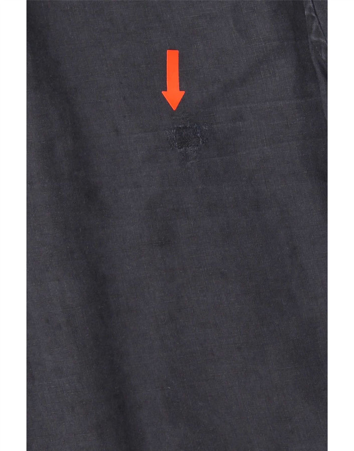 Męska koszula z krótkim rękawem Tommy Hilfiger, duża, granatowa, lniana
